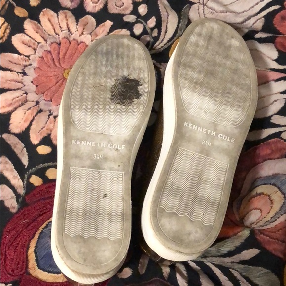 Kenneth Cole Metallic Platform Sneakers - Picture 4 of 4